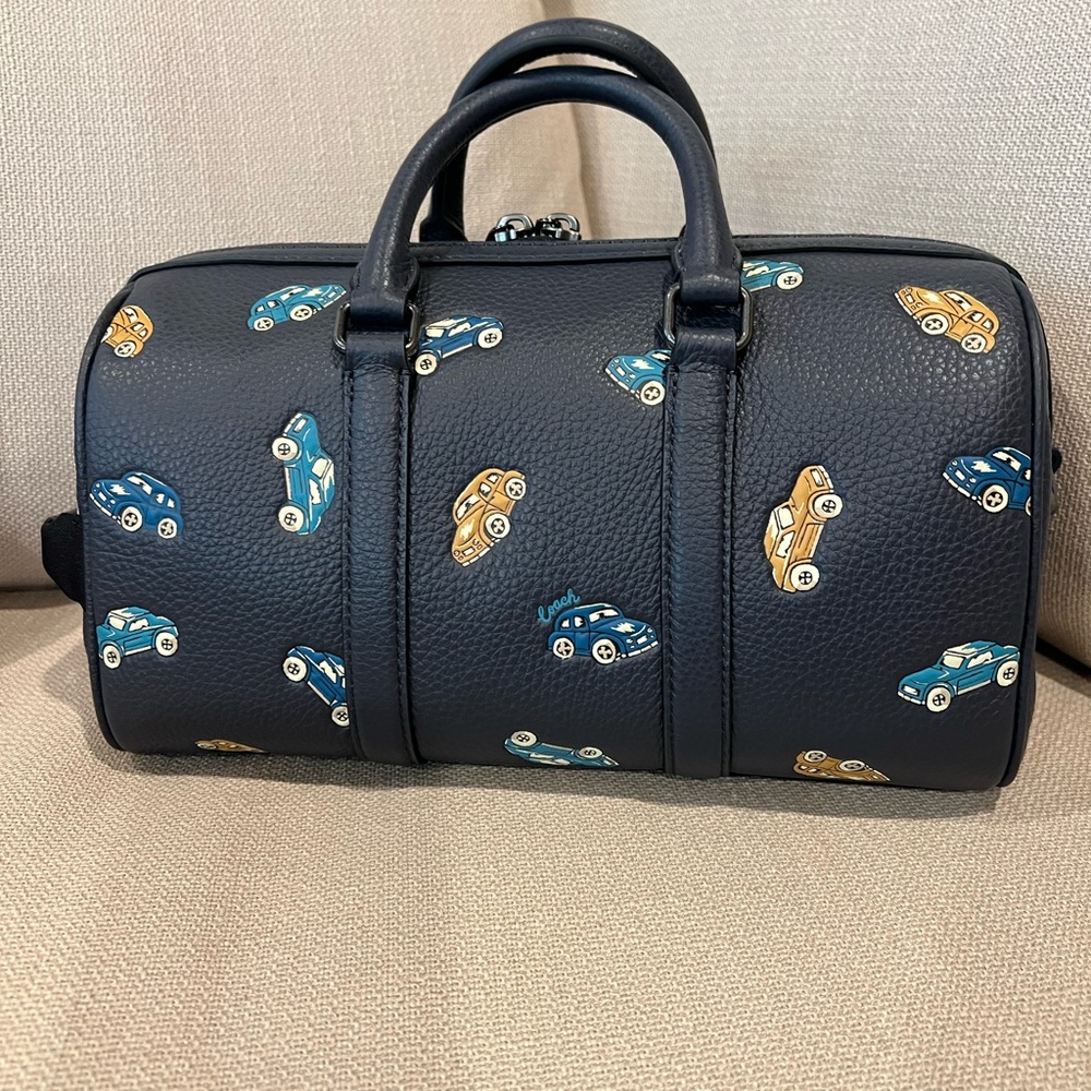 NWT Coach Venturer Crsbdy Leather Car Print In Midnight Multi W/ Matching Wallet